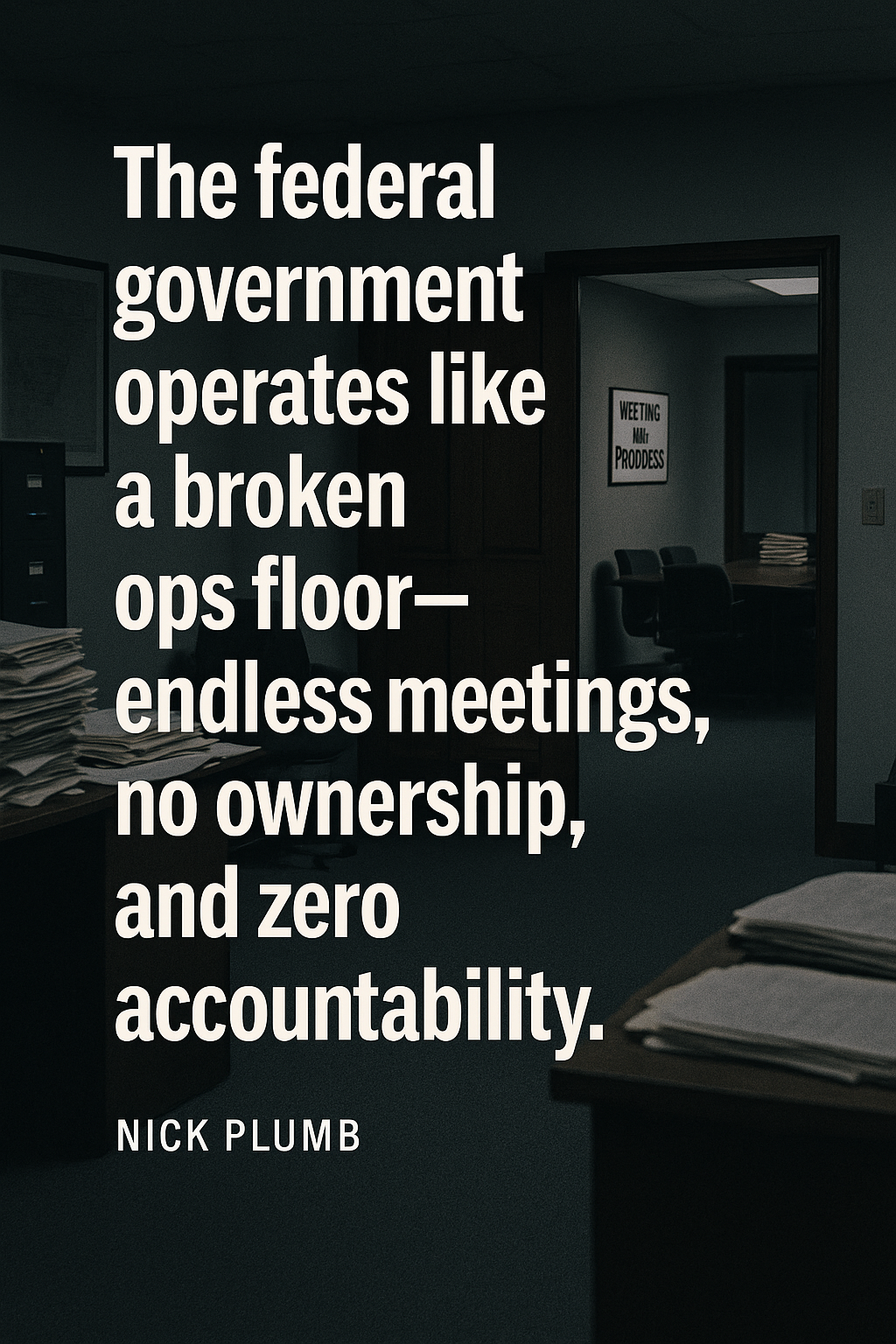 The Leadership Deficit: Why Congress Operates Like a Broken Warehouse Floor
